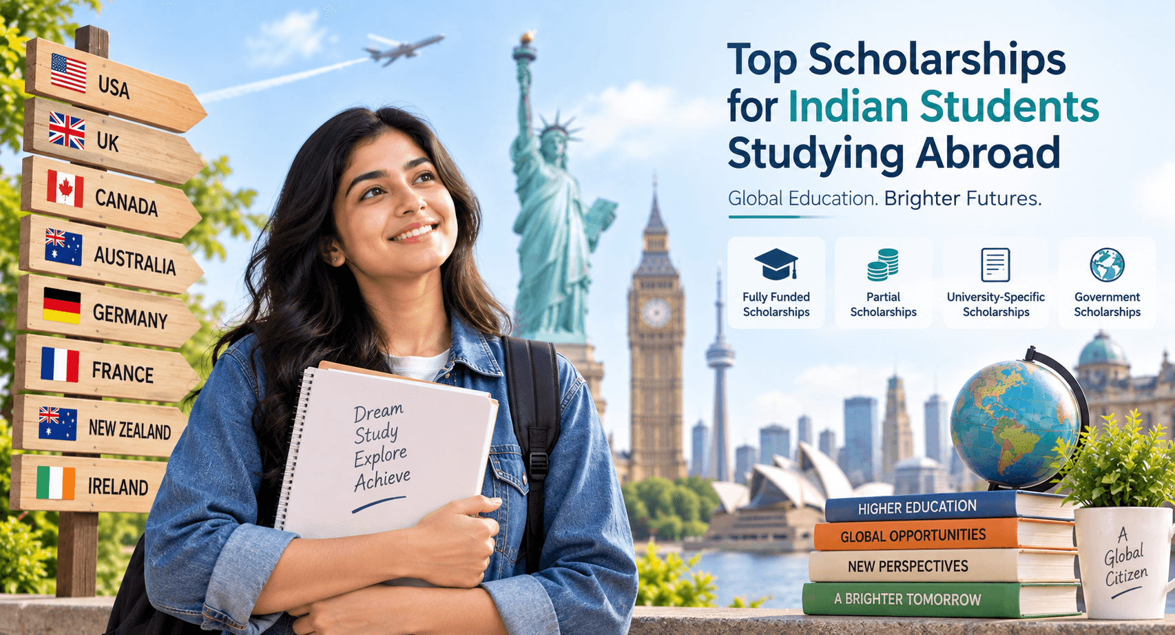 Top Scholarships for Indian Students Studying Abroad