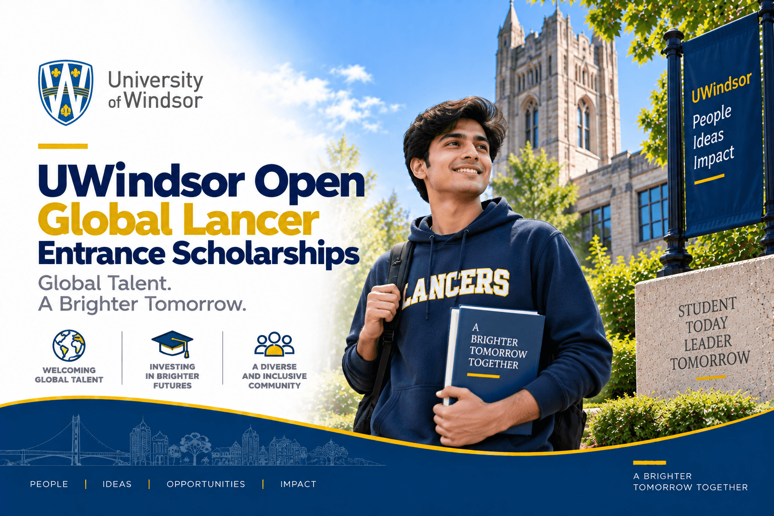 UWindsor Open Global Lancer Entrance Scholarships at University of Windsor 2026
